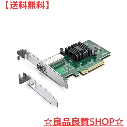10Gtek 10G PCI-E NIC ネットワークカード, Intel X520-DA1/X520-SR1互換, シングルSFP+ポート, Intel 82599EN コントローラ, PCI Expresの通販は