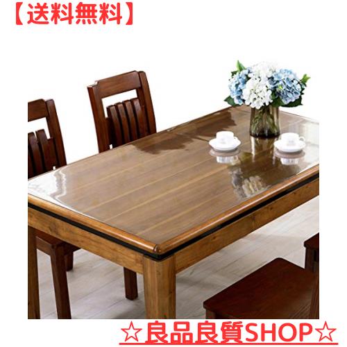 IYHUO PVC製 テーブルクロス 透明 ビニールクロス テーブルマット デスクマット 長方形 正方形 厚さ2mm 多機能 防水 撥水 耐熱 耐久 汚れの通販は