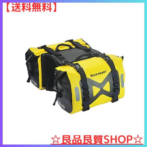 WILD HEART 防水 バッグ オートバイ サドルバッグ 50 L タンク バッグ モーター サイド バッグ ワンサイズ イェローの通販は
