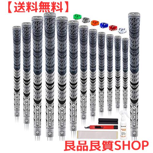 【13本セット・溶液交換キット】SAPLIZE ゴルフグリップ ハーフコード・ラバー 多色 滑り止め 溶液・テープ・カッター・ラバークランプ・の通販は 8,094円