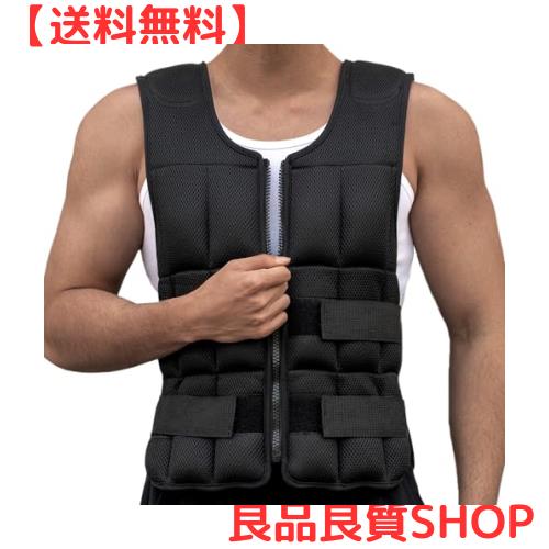 AIFY ウエイトベスト ウエイトジャケット 重量調節可 パワーベスト 加重ベスト パワージャケット 重り 食い込み防止の肩パッド付き 筋トの通販は 8,688円