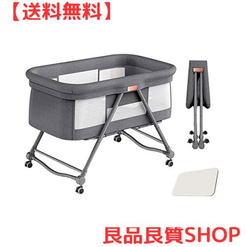 Luddy ベビーベッド ベビーラック ハイローベッド 折りたたみ 組み立て  