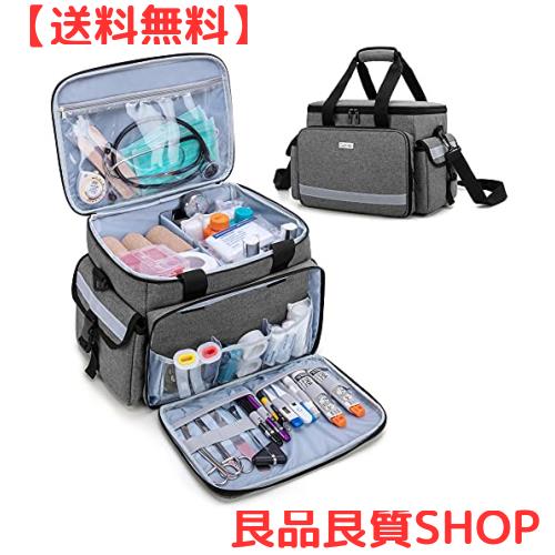 CURMIO メディカルバッグ 救急バッグ 家庭 学校 アウトドア スポーツ 部活 看護 応急処置（バッグのみ）グレーの通販は 5,051円
