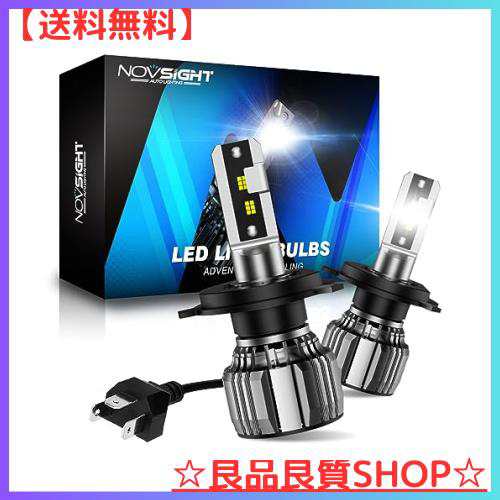 NOVSIGHT led ヘッドライト H4 hi/lo led バルブ 車検対応13000LM 60W DC9V-32V車対応 6500K 超高輝度 爆光 車/バイク用 フォグランプ IPの通販は 5,848円