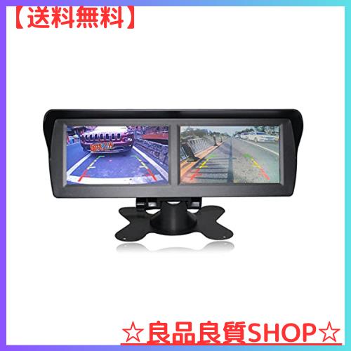 OBEST 4.3インチ ツインモニター 4系統 映像入力 自動切替え 2画面 オンダッシュモニター サブモニター バックカメラ カスタム 12V/24Vの通販は