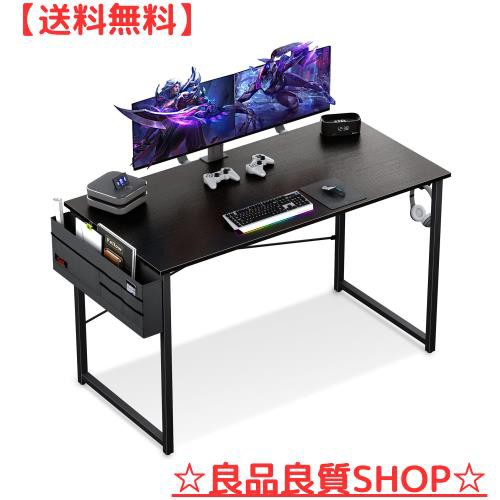 KKL ゲーミングデスク パソコンデスク 収納袋付き 幅120×奥行55cm 机 pcデスク 勉強机 フック付き ?子 ワークデスク オフィスデスク desの通販は