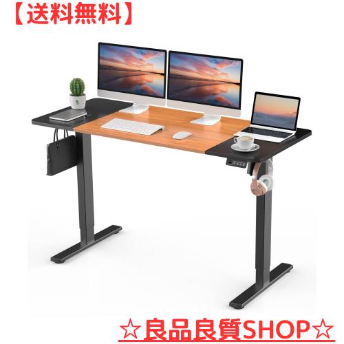 ERGOMAKER 電動式昇降デスク スタンディングデスク（幅140×奥行60cm）ホームオフィス用の高さ調節可能 人間工学 パソコンデスク （足（の通販は 14,313円
