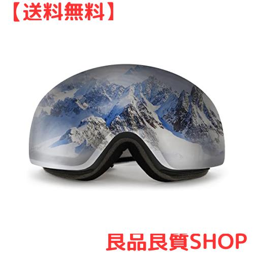 [rongbenyuan] スキーゴーグル ダブルレンズ スノーボードゴーグル メガネ対応 100%UVカット 曇り止め スノーゴーグル ヘルメット可 登山の通販は 5,354円