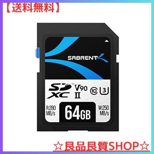 SABRENT SDカード 64GB、SDカード V90、メモリーカード、UHS-IIメモリーカード、280MB/秒の高速転送、キヤノン、富士フイルム、パナソニの通販は 9,946円