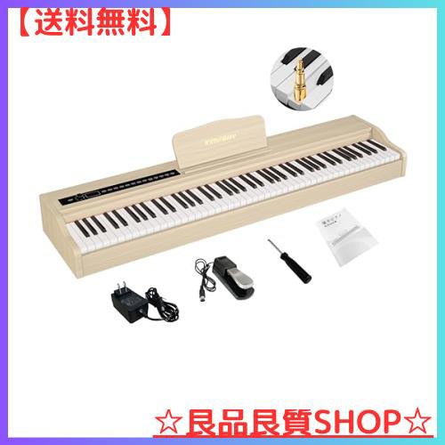 KIMFBAY 電子ピアノ 88鍵盤 ハンマーアクション鍵盤 木製 電子