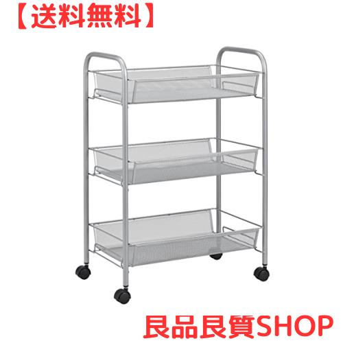 パール金属 キッチン ワゴン カート 3段 メッシュ キャスター付 収納 調味料 シルバー N-7880の通販は 4,879円