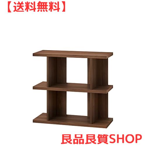 白井産業 並べて拡張できるおしゃれなオープンラック シェルフ 飾り棚 本棚 棚板厚み3cm 中央の棚は20kgの耐荷重 ダークブラウン 幅82.0 の通販は 9,675円