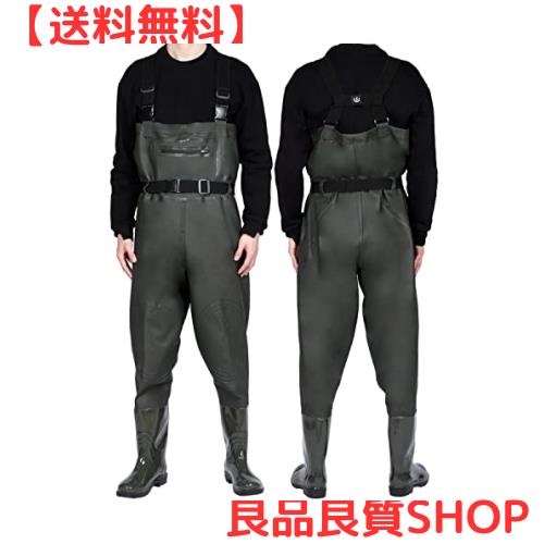 [unizom] ウェーダー 釣り 胴長 長靴 【ヒザ補強・簡単脱着・動きやすい】 ラジアルソール 完全防水 丈夫 チェストハイ フィッシングウェの通販は 5,879円