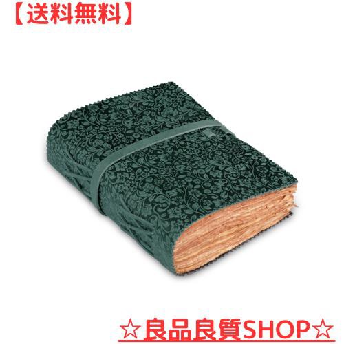 LEATHER VILLAGE レザーバウンドフローラルエンボスジャーナル レディースとメンズ用 - 200ページ、 (A6) - Book of Shadows（ブックオブの通販は