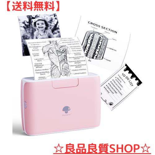 Phomemo M04S スマホプリンター 300dpi サーマルプリンター Bluetoothポータブルプリンター 53/80/110mm感熱紙対応 シールプリンター フの通販は 13,152円