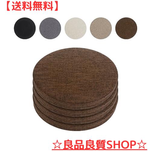 RUIXUAN 丸型 座布団 リネン フロアクッション 瞑想用 スツールクッション 滑り止め 超通気性 ダイニングチェア用 椅子用 ラウンド チェの通販は 6,905円