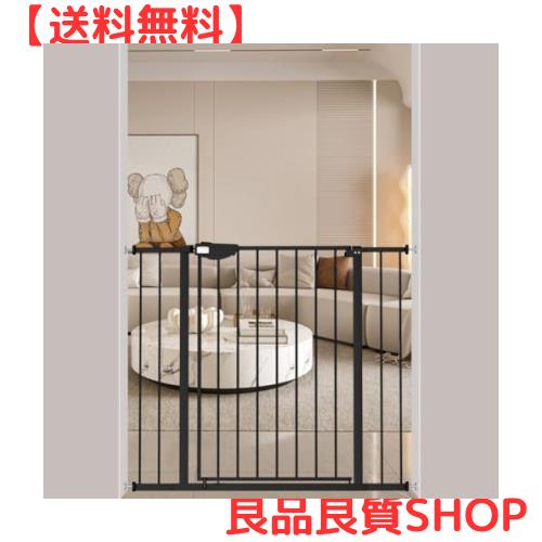 Seogva ベビーゲート 三重ロック 高さ92cm 拡張フレーム付き ベビーゲート つっぱり 扉付き 幅100cm以上組み立て可能 ピーナッツロック の通販は