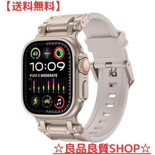 [GLILAVOX] アップルウォッチ バンド Compatible with ultra2/ultra 49mm Series 9/8/7/SE2/SE/6/5/4/3/2/1 45mm/44mm/42mm アップルウォの通販は