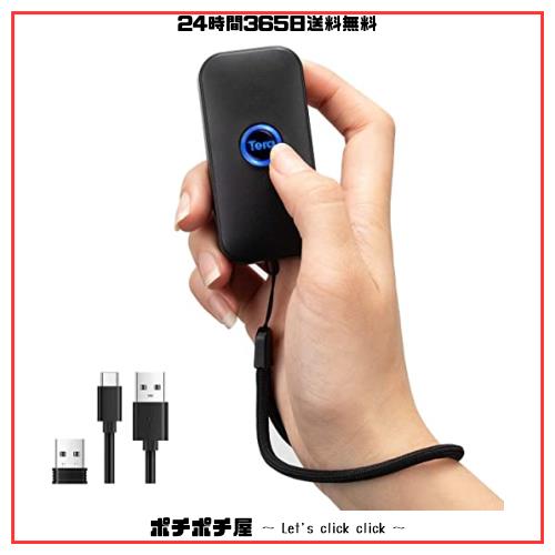 Tera 小型 レーザー バーコードスキャナー 技適マーク付き 1次元 有線＆無線 USB 2.4G Bluetooth対応 日本語取扱説明書付き 充電式 手持の通販は