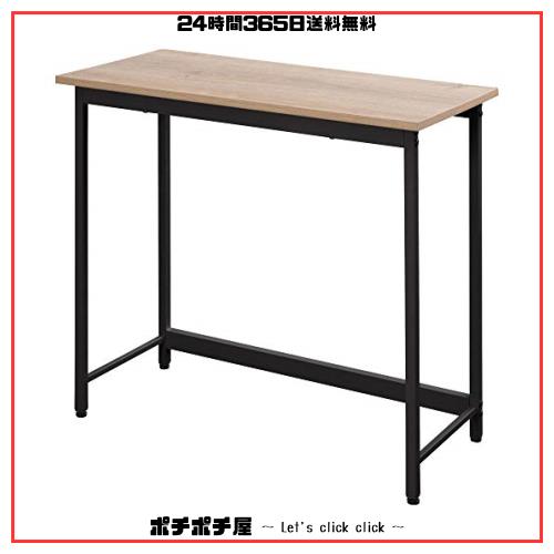 アイリスオーヤマ 机 デスク パソコンデスク pcデスク シンプル 幅80cm 奥行40cm ライトナチュラル×ブラック ベーシックデスク 勉強机 の通販は 6,568円