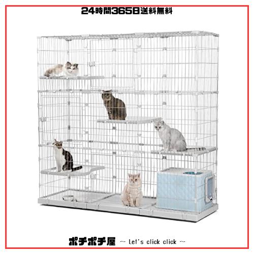 PETEPELA(ぺテぺラ) 猫 ケージ 大型 3段 広い 2段 多頭飼い キャット