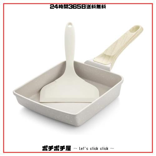 SENSARTE 卵焼き フライパン フライ返し付き 18cm*15cm 焦げ付 SENSARTE 卵焼き フライパン フライ返し付き 18cm*15cm 焦げ付