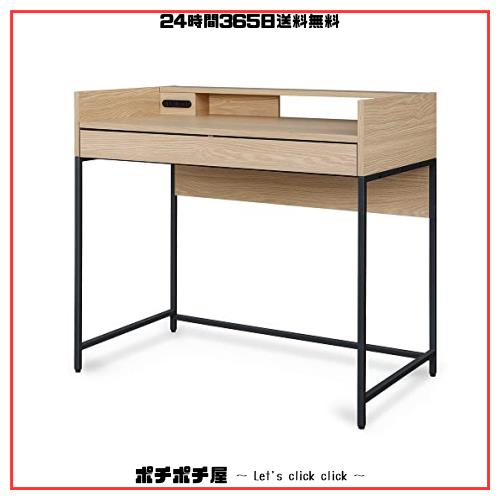 アイリスオーヤマ LDK Series おうち丸ごと、心地良いデスク ナチュラル 住環境を考えた、コンパクト設計 引出し付きで収納力も優秀 在宅の通販は