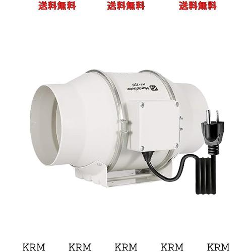 Hon＆Guan ダクトファン 150mm 強力 省エネ 静音 ダクト用換気扇 塗装
