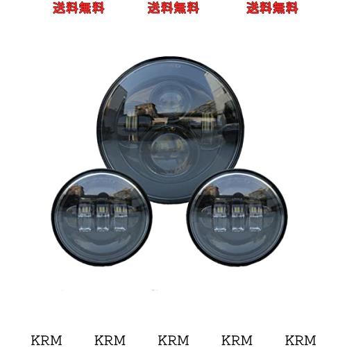 Ranzek 7インチオートバイのデイメーカーLEDヘッドライト+ 2個のハーレーダビッドソンのための4-1 / 2 ”フォグランプLEDライトを点灯する