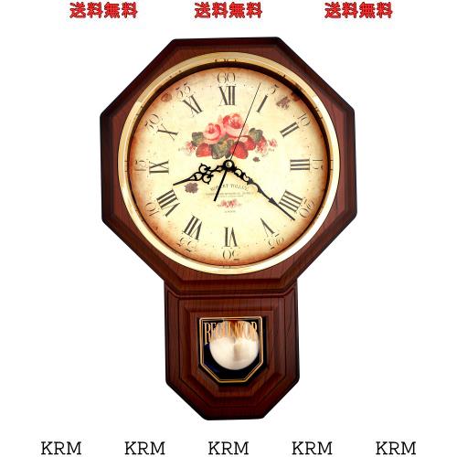 JUSTIME ビンテージ ローズ クラシック 伝統 スクールハウス 振り子 掛け時計 チャイム 毎時 ウェストミンスター メロディー付き 4AA バの通販は