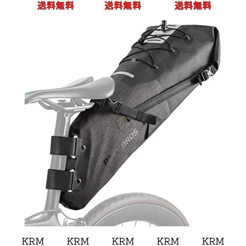 ROCKBROS(ロックブロス) サドルバッグ 大容量 シートバッグ ロードバイク 防水 TPU加工 大型 10l 収納力 反射テープ サイクリング(ブラウ