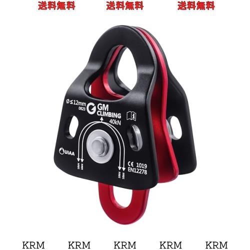 GM CLIMBING 40kN マイクロダブルプーリー CE UIAA認証 ボールベアリング 倍力システム プーリーシステム クライミング リギング レスキ