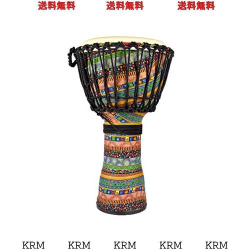 Ennbom ジャンベ お手手膜鳴楽器 打ち物 African Style Djembe 打ち物 民族インストゥルメント 飾りつけ 未経験者 納める御徒面子付き添い人 10in
