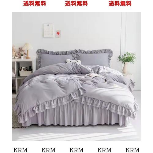 布団カバー シングル セミダブル ダブル 3/4点セット 布団カバー セット フリル 姫風 可愛い シングル掛け布団カバー ベッドスカート 枕の通販は 5,572円