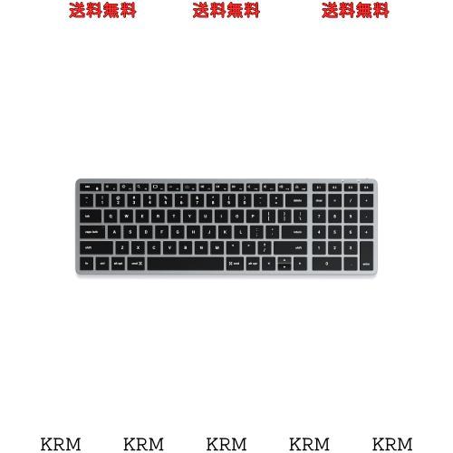 Satechi スリム X2 Bluetooth バックライトキーボード マルチペア (スペースグレイ)(2ゾーン) (iMac, MacBook, iPadなど2012以降 Macデバ
