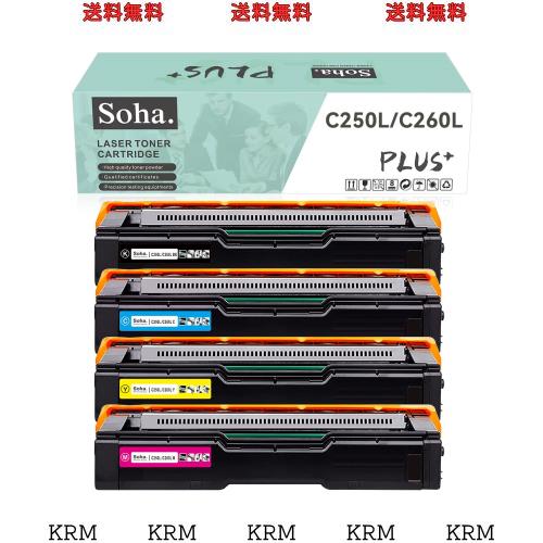 【Amazon.co.jp限定】 リコー RICOH用 C200 C250L C250SFL C260L C260SFL (再生)リサイクルトナーカートリッジ 「4本セット」 対応機種：の通販は