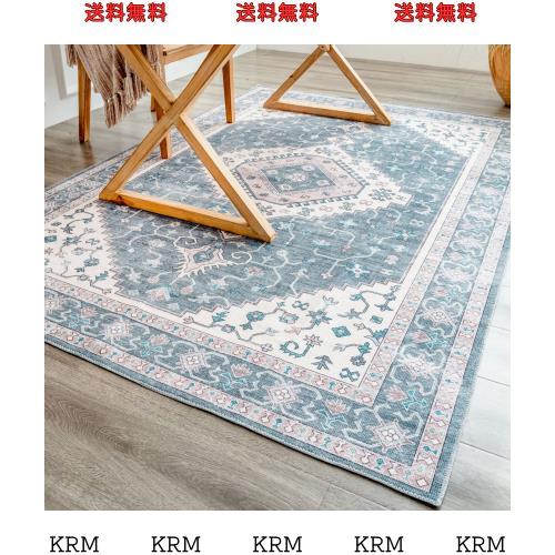 DECOMALL カーペット 3畳 ペルシャ風絨毯 ラグ マット 200X250CM 洗える 花柄 オールシーズン 滑り止め グレー 防臭 防ダニ 床暖房対応
