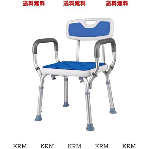 シャワーチェア 6段階高さ調節可能 軽量 丈夫 お風呂椅子 背もたれ付き 取り外し可能 手すり シャワークリップと滑り止めマット付き アル