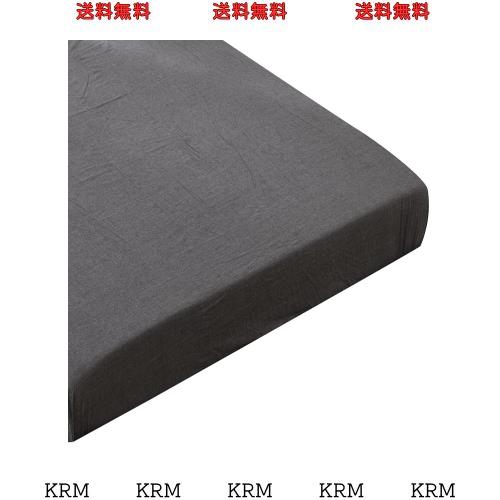 ボックスシーツ ワイドキング 200x200x30cm オーガニックコットン 洗いざらしの綿100% ベッドシーツ BOXシーツ 防ダニ チャコールグレーの通販は 6,643円