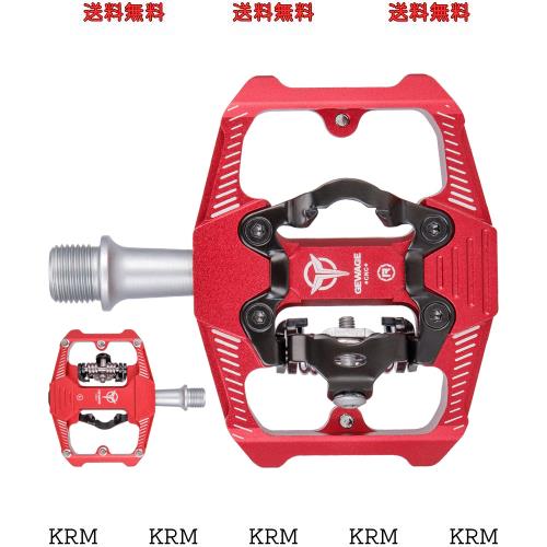 GEWAGE 自転車 ペダル 片面フラット ビンディングペダル シールドベアリング3個内蔵 アルミ製 軽量 滑り止め (GE-162/ レッド)の通販は 5,929円