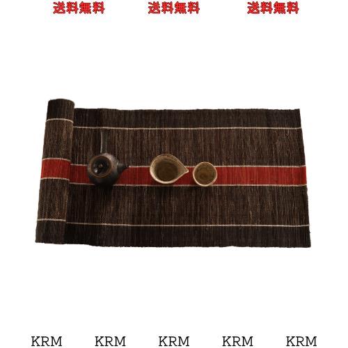 【慕布?MOBUKIA】テーブルランナー 手織り布 ちょま生地夏布 天然素材シンプル 素朴なモダン 中華風和風侘寂わびさび禅茶席 断熱テーブルの通販は