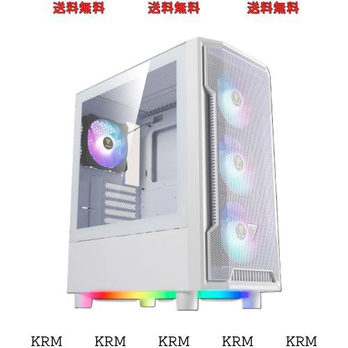 GAMDIAS ATHENA M6 LITE ゲーム PC ケース ミッドタワー ATX ケース シームレス 強化 ガラス ウィンドウ 4 内蔵 120 mm ARGB ファン トリの通販は 9,750円