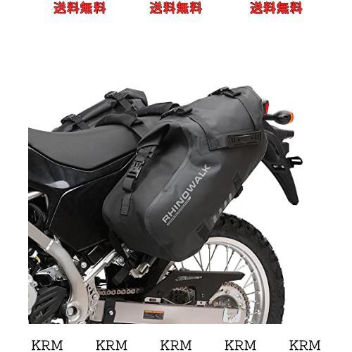 Rhinowalkオートバイのサドルバッグ防水防振モーターサイドバッグショルダーバッグモーターバイクのパニー18L(9L*2)ほとんどの冒険とスポ