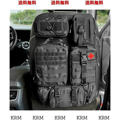 FUNY タクティカルカーシートバックオーガナイザー アップグレードタクティカルビークルパネルオーガナイザー 取り外し可能なモールポー