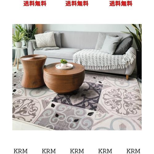 カーペット 北欧レトロラグマット ヴィンテージ カーペット幾何学模様 160*200cm 滑り止め 洗える おしゃれ吸水速乾 華麗なカシミヤ ふわの通販は