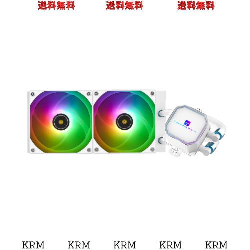 Thermalright Frozen Prism 240 White ARGB 液体 CPU 水クーラー 120 mm ARGB PWM ファン、240 白冷列仕様、コンピューター水クーラー AMの通販は