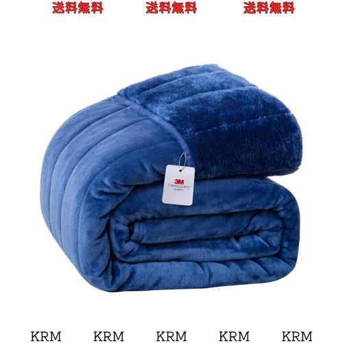 VK Living シンサレート毛布 厚手 ダブル 冬用 フランネル 毛布 2枚合わせ 襟付き 3Mシンサレート中綿 断熱素材 超極細繊維 掛け毛布 合の通販は 5,939円