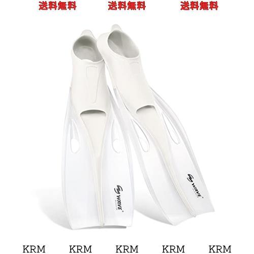 MORGEN SKY ダイビング フィン シュノーケル あしひれ 足ヒレ フルフット ゴム 軽量 収納便利 排水穴 滑り止め FN689 (L, 白)の通販は