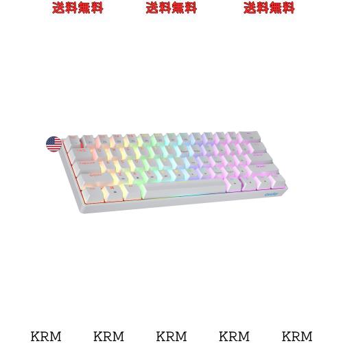 Geeky GK61 60% | ホットスワップ可能なメカニカルゲーミングキーボード | 61キー マルチカラー RGB LEDバックライト PC/Macゲーマー用 |の通販は 5,248円