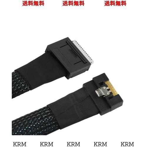 cablecc Oculink PCIe PCI-Express データアクティブケーブル SFF-8611 8i - SFF-8654 8i 8X スリムライン SSD 50cm